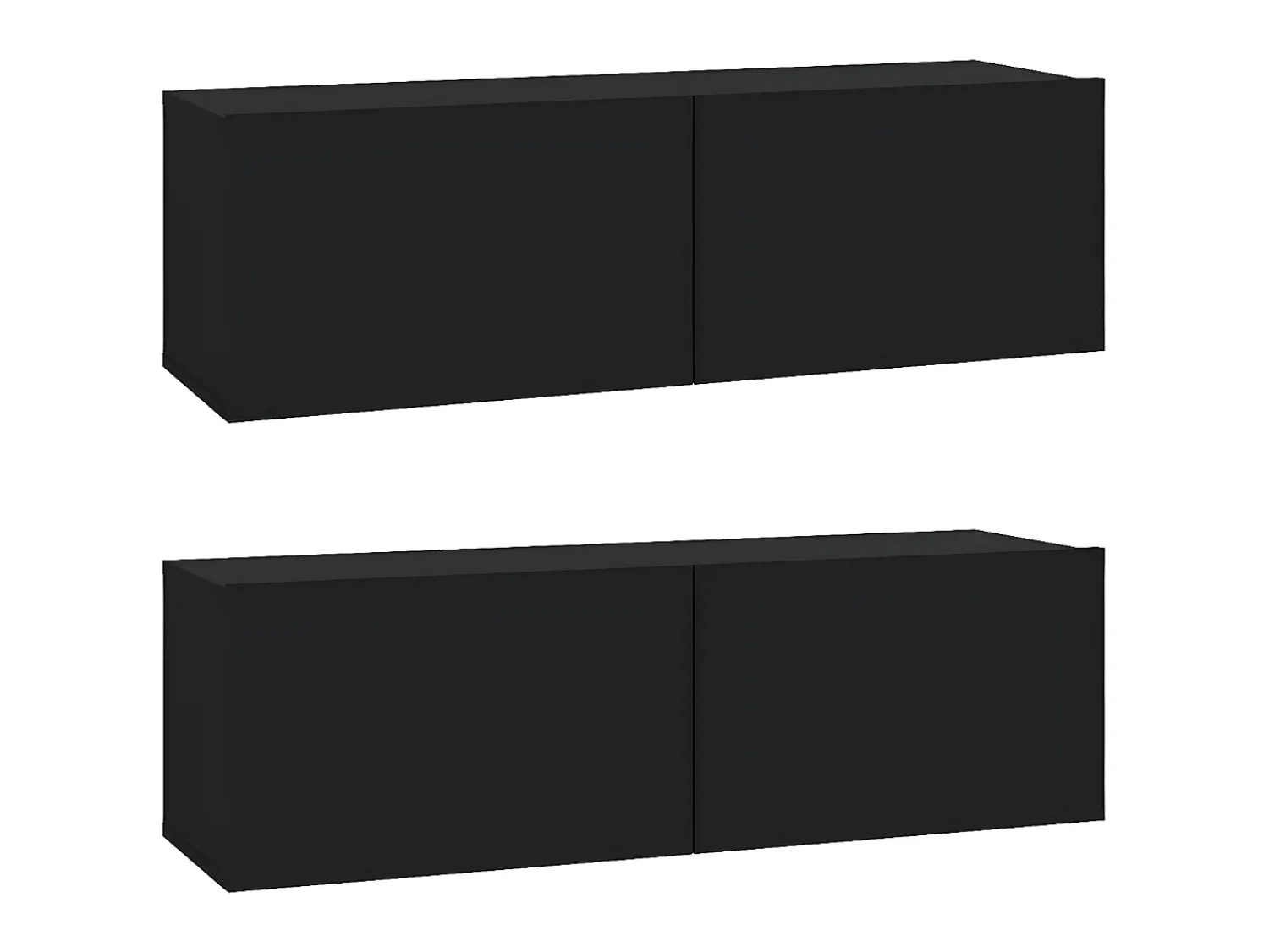Móveis de TV p/ parede 2pcs 100x30x30cm derivados madeira PT976522^ Móvel De Tv