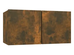 Móvel De Tv* Móveis de TV para parede 2 pcs 60x30x30 cm carvalho fumado PT879290 Castanho