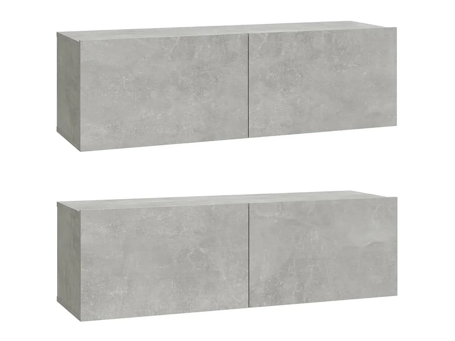 Móvel De Tv* Móveis de TV parede 2pcs 100x30x30cm madeira cinza cimento PT462463 Cinzento