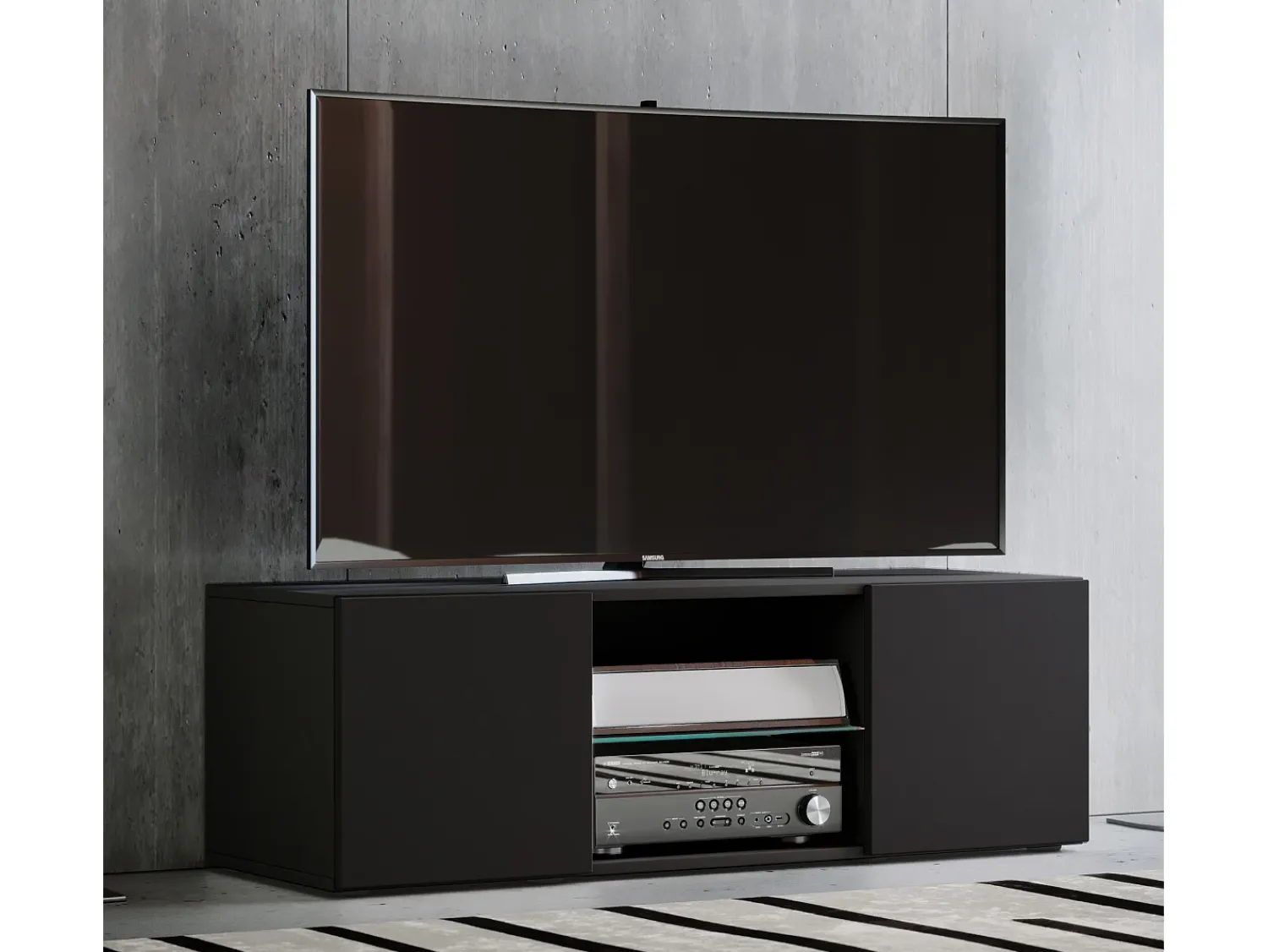 Sale VCM Móveis de TV | Lowboard | Armário de TV | Dimensões A. 40 x L. 115 x P. 36 cm | Fernseh Furniture - Lowina (Sonoma Oak) Multicor
