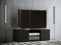 Móvel De Tv|VCM Móveis de TV | Lowboard | Armário de TV | Dimensões A. 40 x L. 95 x P. 36 cm | Fernseh Furniture - Lowina (Preto) Multicor