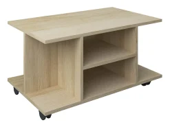 VCM Móveis de TV | Lowboard | Prateleira de TV com rodízios | Dimensões A. 40 x L. 80 x P. 40 cm | Fernseh Furniture - Findalo (Beech)^ Móvel De Tv