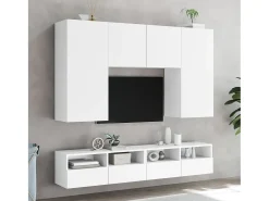 Móveis parede p/ TV 2pcs 80x30x30cm derivados de madeira PT483933^ Móvel De Tv