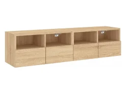 Outlet vidaxl Móveis parede TV 2pcs 60x30x30cm deriv. madeira carvalho sonoma Castanho
