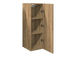 Online vidaxl Móveis TV 2 pcs 30,5x30x90 cm deriv. madeira carvalho artisiano Castanho