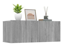 Móvel De Tv| Móveis TV 2pcs 80x30x30 cm derivados madeira sonoma PT510836 Cinzento