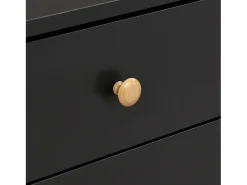 Móvel baixo para TV, 175 cm de comprimento, com 4 gavetas e portas, suporte para TV com pés de metal dourado, .^ Móvel De Tv