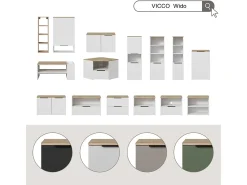 Móvel De Tv*Vicco Móvel baixo para TV cinzento-bege 68x68x50 wido Taupe
