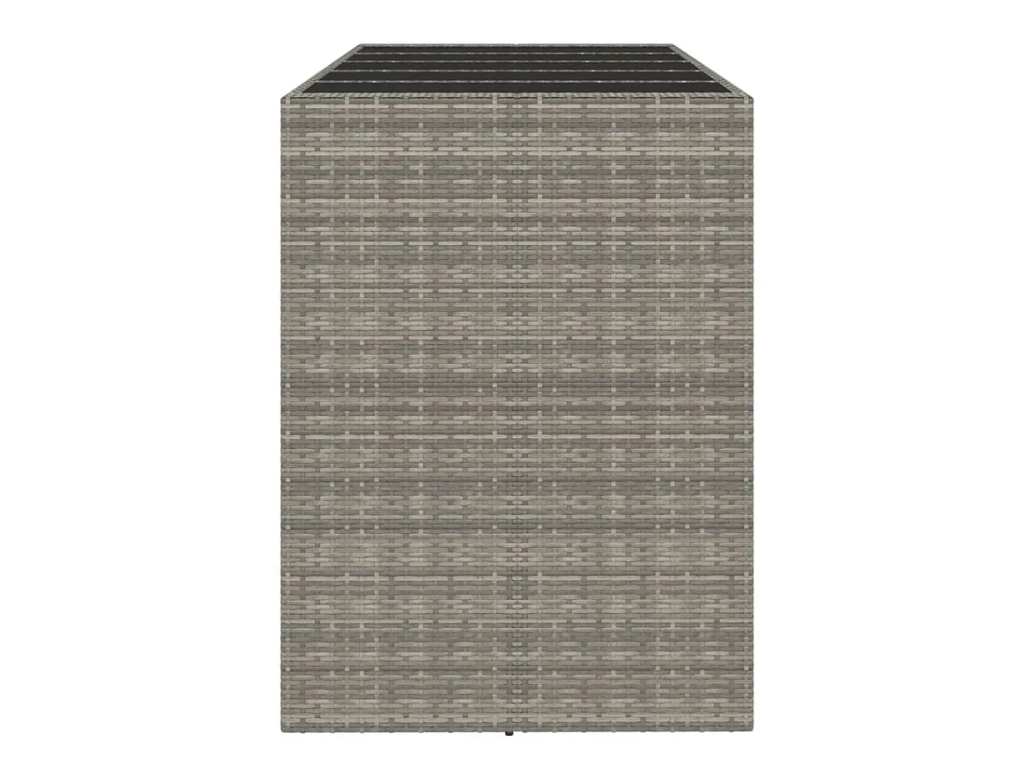 Móvel De Bar* Móvel de bar com tampo de vidro 185x80x110 cm vime PE PT634603 Cinzento