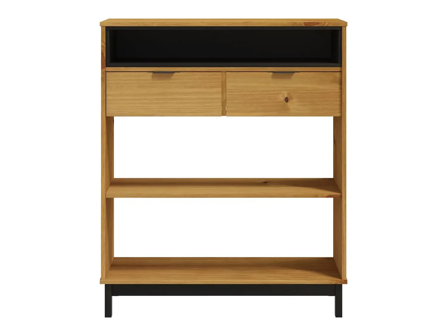 Móvel de bar FLAM 92x45x110 cm madeira de pinho maciça PT387151 Castanho