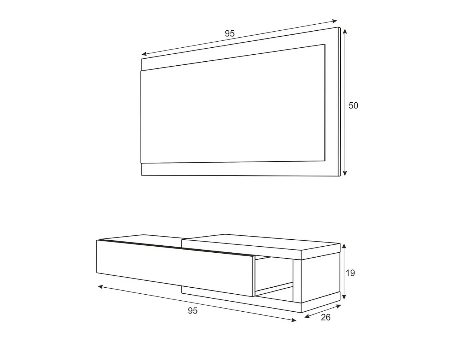 Dmora Móvel de entrada Dhasi, Entrada reversível com espelho, Móvel de hall com gaveta, Bandeja de bolso para apartamentos, 95x26h69 cm, e Carvalho^ Consola