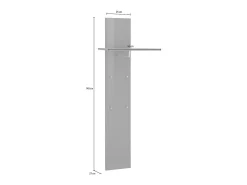 Móvel De Entrada|Dmora Móvel de entrada Dlentin, Entrada multifuncional moderna, Armário multiuso para hall de entrada, 100% Fabricado na Itália, 50x27h140 cm, brilhante Branco