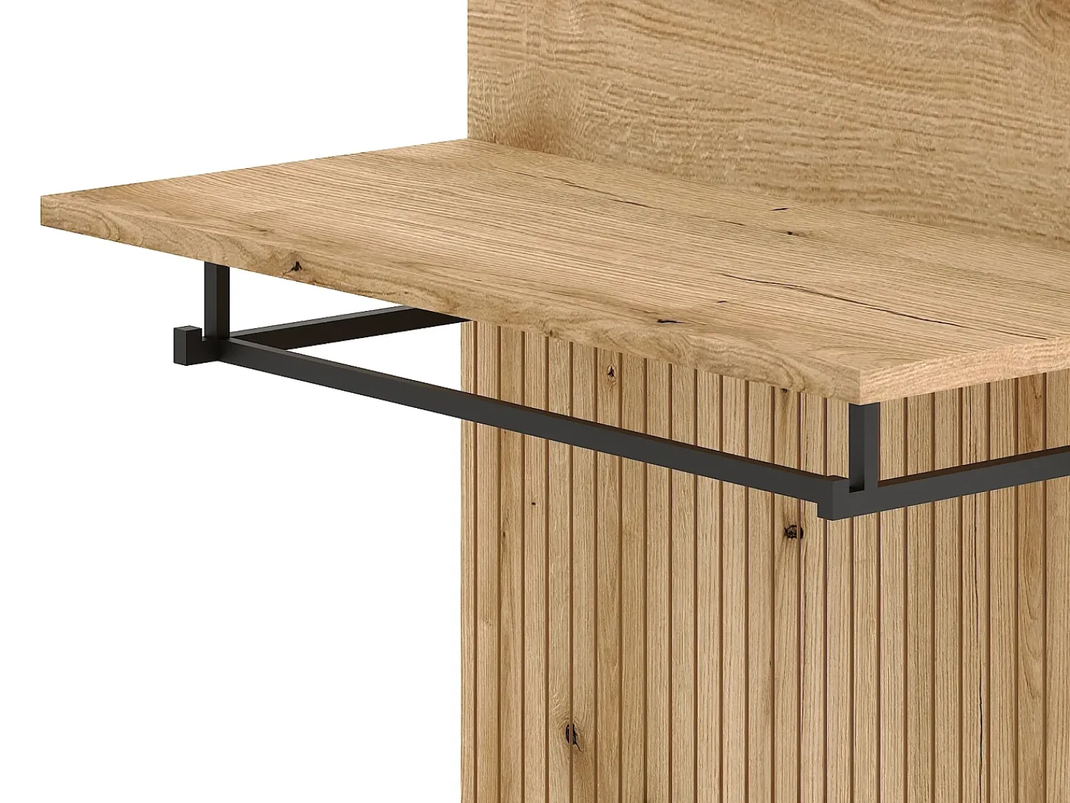 Móvel de entrada Nordic D carvalho evoke / tabilla / branco 65 cm Natural claro / Branco
