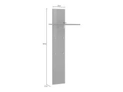Móvel De Entrada*Dmora Móvel de entrada Omer, entrada multifuncional moderna, armário polivalente para hall de entrada, 100% Fabricado na Itália, 50x27h140 cm, antracite brilhante Preto