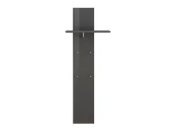 Móvel De Entrada*Dmora Móvel de entrada Omer, entrada multifuncional moderna, armário polivalente para hall de entrada, 100% Fabricado na Itália, 50x27h140 cm, antracite brilhante Preto
