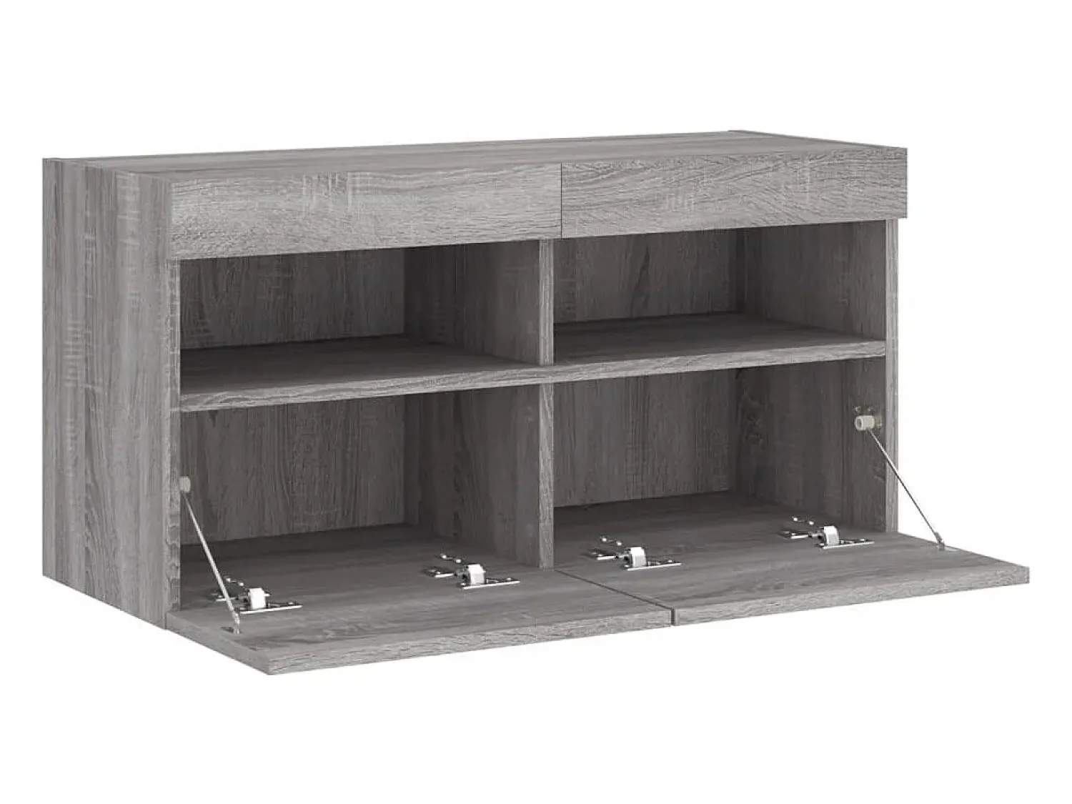 Móvel De Tv|vidaxl Móvel de parede p/ TV c/ luzes LED 80x30x40 cm sonoma Cinzento