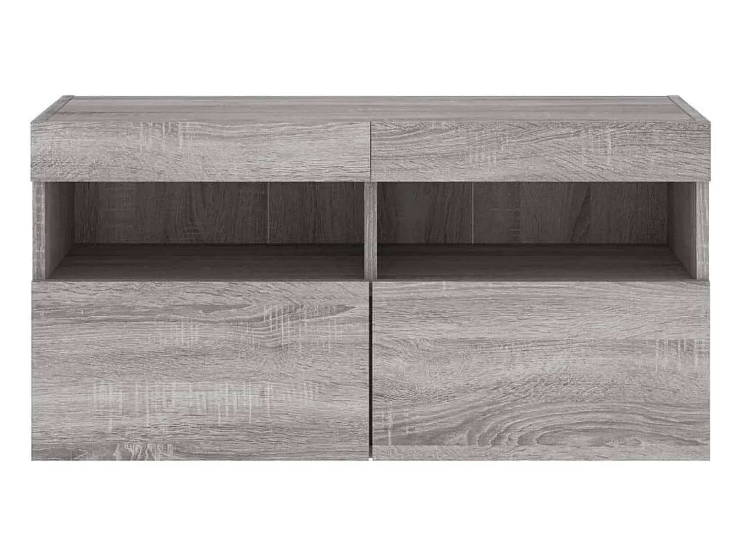 Móvel De Tv|vidaxl Móvel de parede p/ TV c/ luzes LED 80x30x40 cm sonoma Cinzento