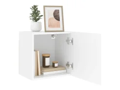 Móvel De Tv*vidaxl Móvel de parede p/ TV 40,5x30x40 cm derivados de madeira Branco