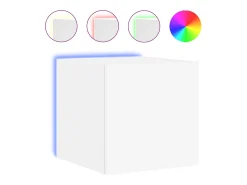 Clearance Móvel de parede para TV com luzes LED 30,5x35x30 cm PT774285 Branco