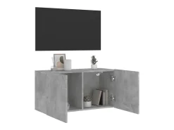 Móvel De Tv| Móvel de parede para TV 80x30x41 cm cimento PT988428 Cinzento