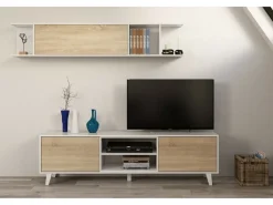 Móvel De Tv*Loungitude Móvel De Televisão De Estilo Nórdico Emori Branco