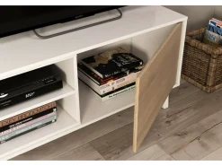 Móvel De Tv*Loungitude Móvel De Televisão De Estilo Nórdico Emori Branco
