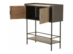 Móvel De Tv|Dmora Móvel de TV almofadado, Aparador de sala, Móvel baixo para TV, Base de parede equipada, 100x42 h110 cm, Cinza e Castanho Cinzento