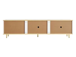 Móvel de TV baixo com duas gavetas e portas, para sala de estar, quarto, , 175x40x45cm^ Móvel De Tv