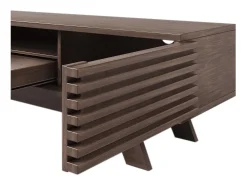 Móvel De Tv* Móvel de TV baixo em estilo retrô com 2 portas e 1 gaveta, cor madeira, para sala de estar, 150 x 40 x 44,5 cm Natural escuro
