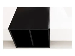 Móvel De Tv* Móvel de TV baixo moderno com 3 gavetas e compartimento de armazenamento aberto, 190 x 40 x 34 cm, Branco