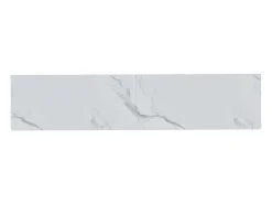 Móvel De Tv| Móvel de TV 180 cm, 4 portas, design elegante, superfície com efeito mármore, pés esféricos de madeira Branco