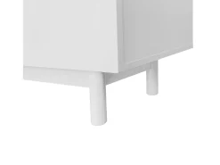 Móvel de TV com 4 portas, unidade de armazenamento com divisórias ajustáveis, 175 x 38 x 56 cm^ Móvel De Tv
