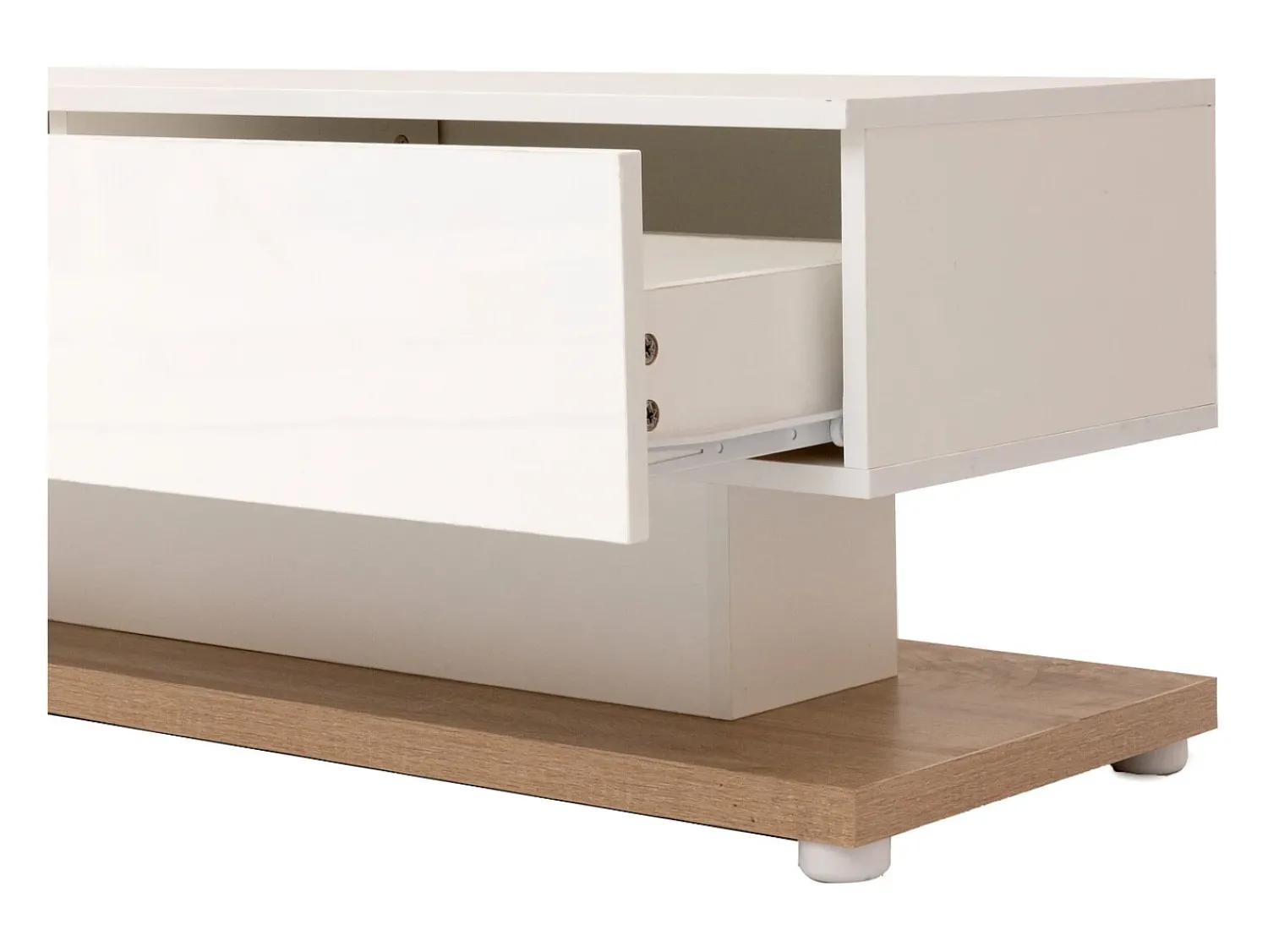 New Móvel de TV com gavetas, aparador de TV com iluminação LED e prateleiras de vidro, rack para TV para sala de estar. Branco