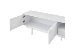 Móvel De Tv*Hauss Spole Móvel de TV com linhas geométricas - 2 portas e 2 gavetas Branco