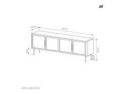 Móvel De Tv| Móvel de TV, caxemira, 181,3 x 61,6 x 39,3 cm Bege