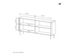 Móvel De Tv| Móvel de TV, caxemira, 181,3 x 61,6 x 39,3 cm Bege