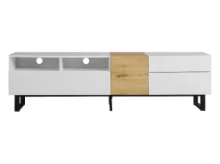 Móvel De Tv| Móvel de TV, com gavetas e vários compartimentos de arrumação, 180 x 50 x 38 cm, Branco