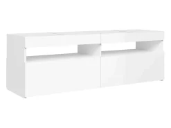 Móvel De Tv|vidaxl Móvel de TV com luzes LED 120x35x40 cm brilhante Branco