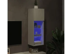 Clearance vidaxl Móvel de TV com luzes LED 30,5x30x90 cm Branco
