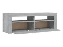 Móvel De Tv| Móvel de TV com luzes LED 120x35x40 cm sonoma PT711631 Cinzento