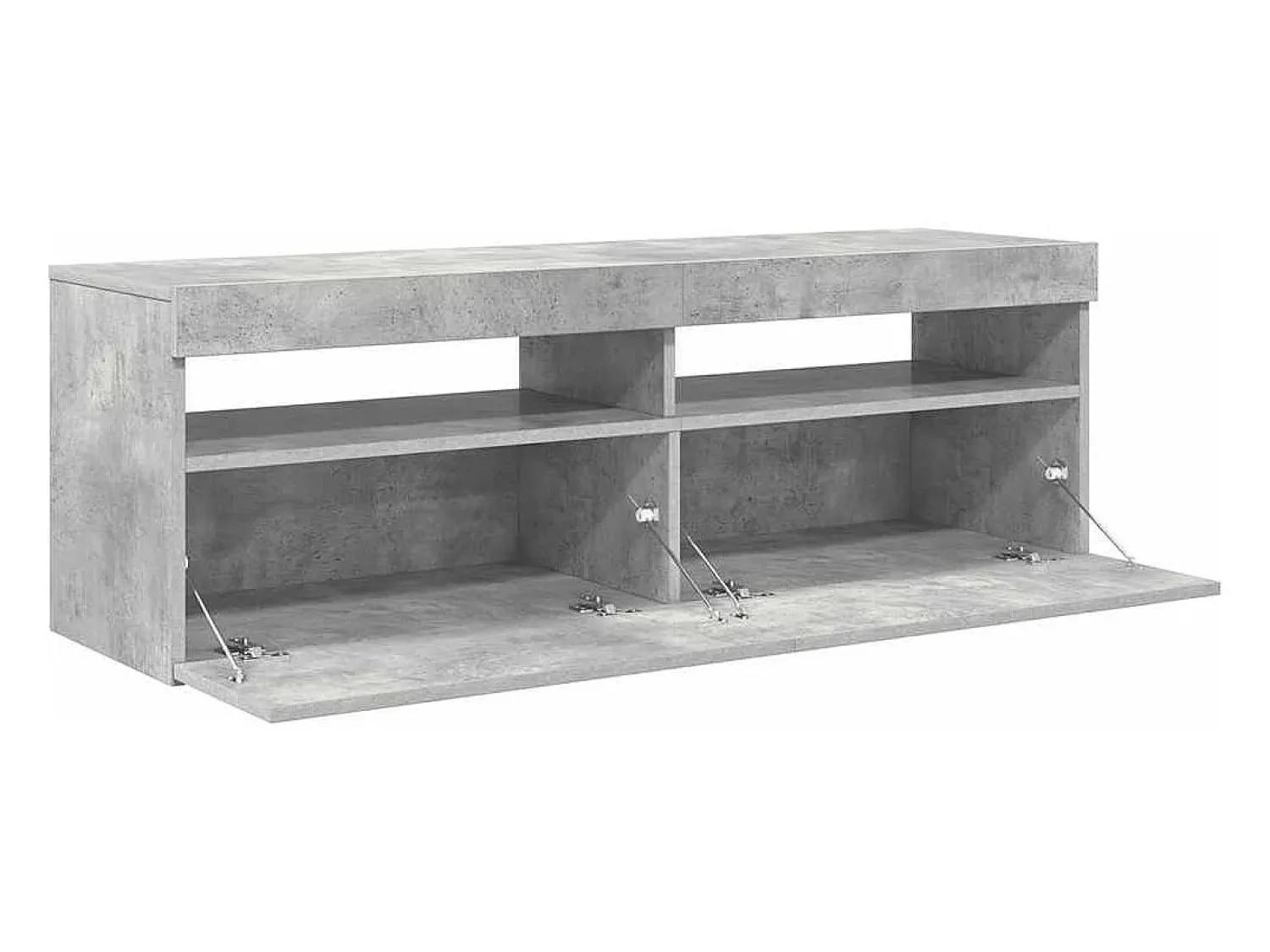 Best vidaxl Móvel de TV com luzes LED 120x35x40 cm cimento Cinzento
