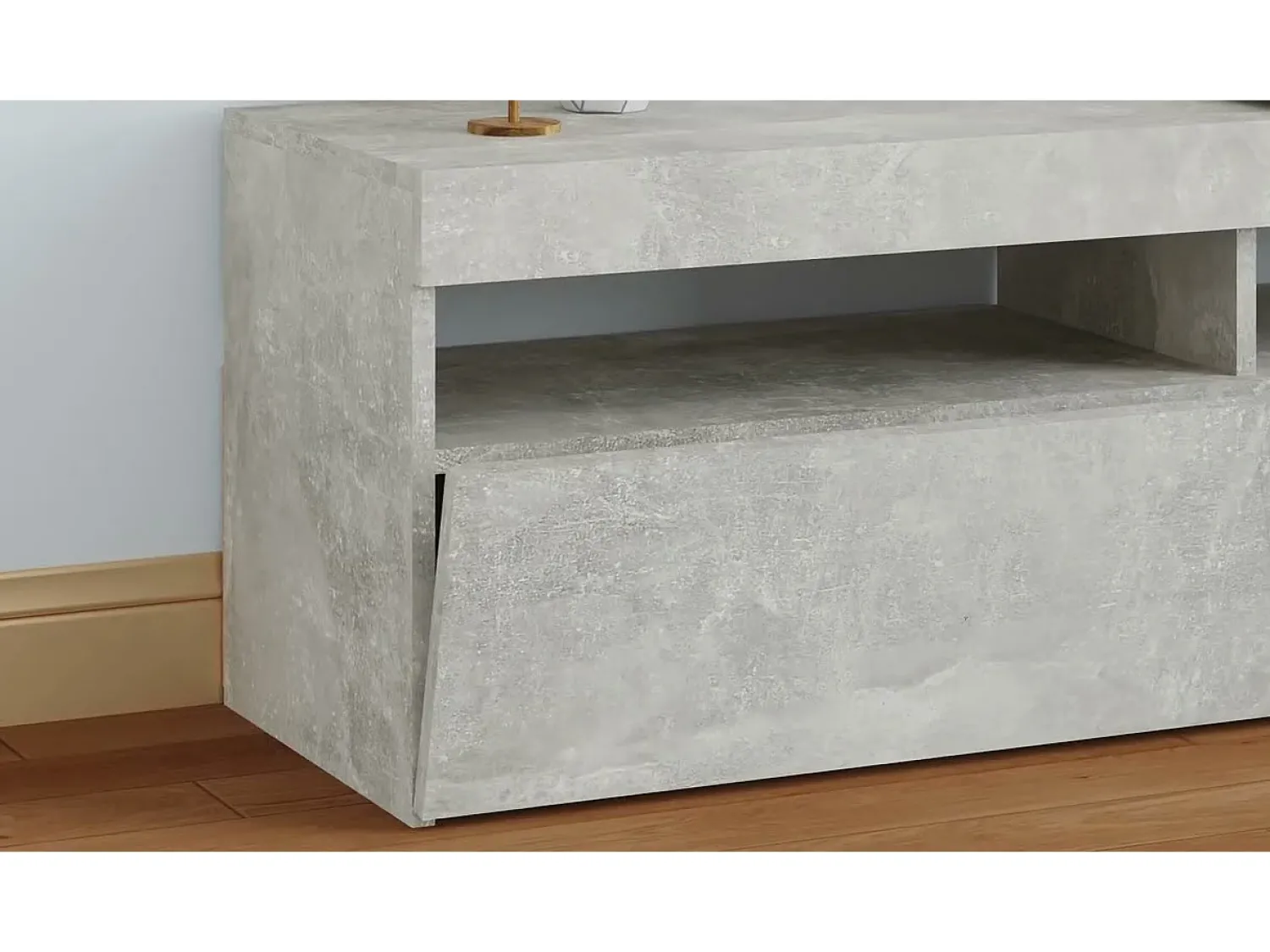 Best vidaxl Móvel de TV com luzes LED 120x35x40 cm cimento Cinzento