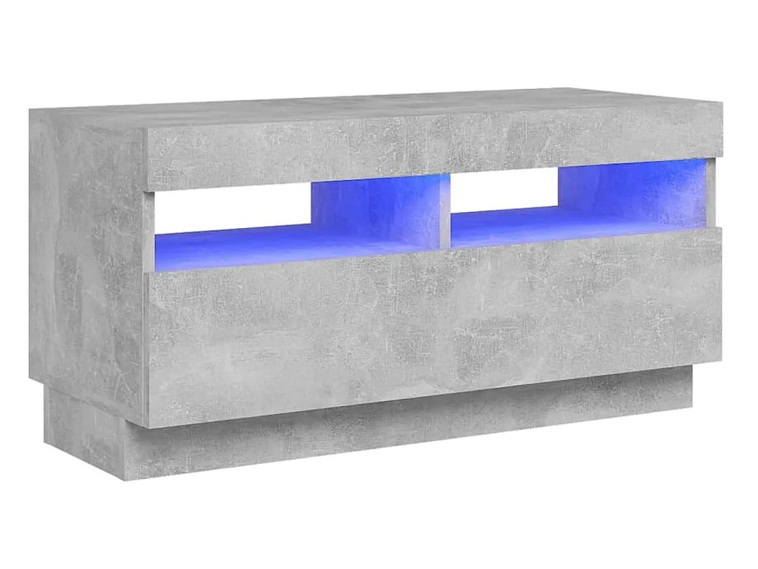 Móvel de TV com luzes LED 80x35x40 cm cimento PT704687^ Móvel De Tv