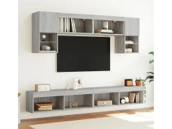Móvel de TV com luzes LED 100x30x30 cm sonoma PT214263^ Móvel De Tv