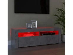 Móvel De Tv| Móvel de TV com luzes LED 120x35x40 cm cimento PT420786 Cinzento