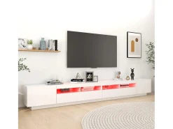 Hot Móvel de TV com luzes LED 300x35x40 cm PT716737 Branco