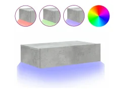 Móvel De Tv|vidaxl Móvel de TV com luzes LED 60x35x15,5 cm cinzento cimento Multicor
