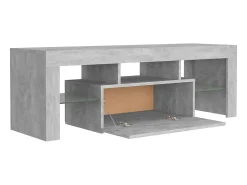 Móvel De Tv| Móvel de TV com luzes LED 120x35x40 cm cimento PT299560 Cinzento