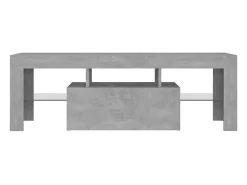 Móvel De Tv| Móvel de TV com luzes LED 120x35x40 cm cimento PT299560 Cinzento