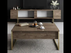 Móvel De Tv*Concept-Usine Móvel de TV contemporâneo antracite com arrumação - 160 cm Castanho